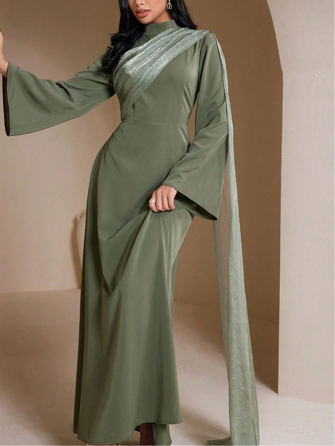 Rochie maxi Shein, verde