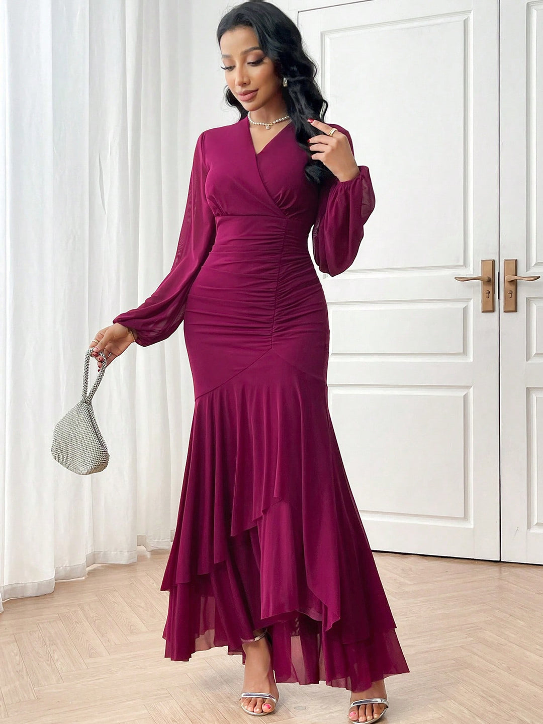 Rochie maxi SHEIN, roșu