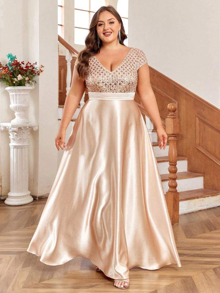 Rochie de ocazie SHEIN, bej