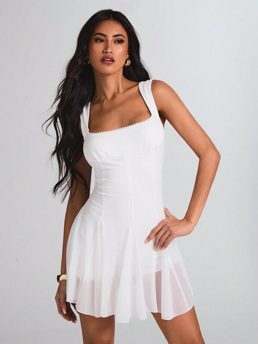Rochie mini SHEIN, alb