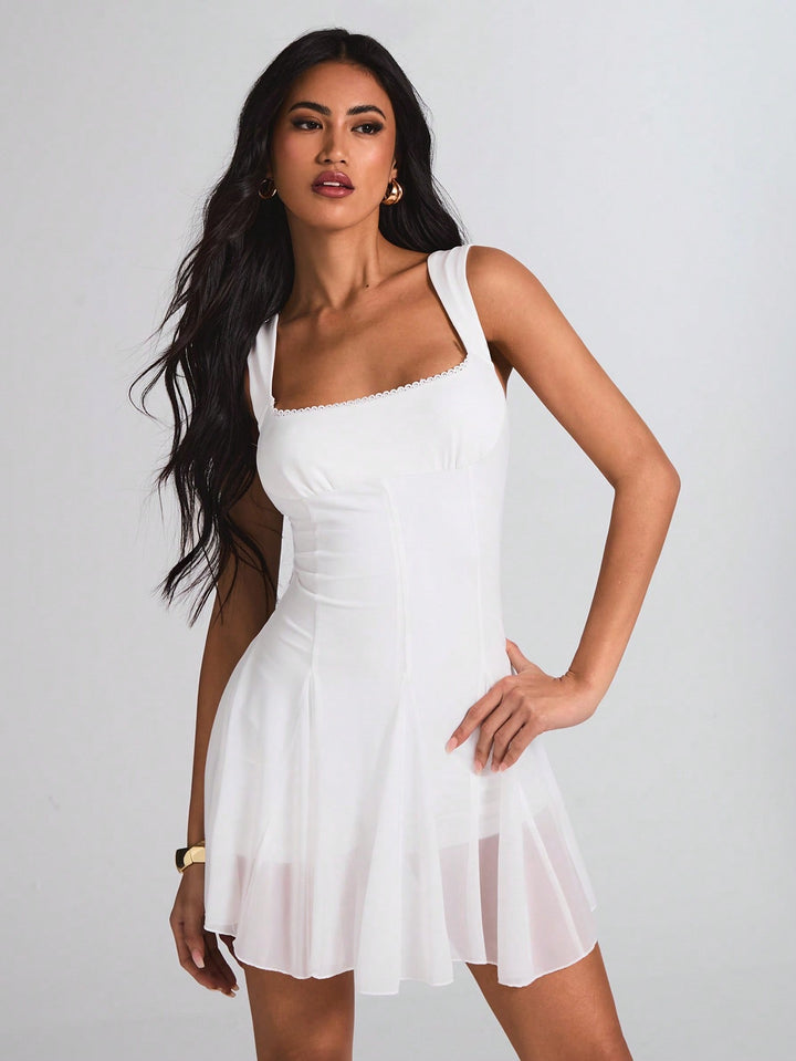 Rochie mini SHEIN, alb