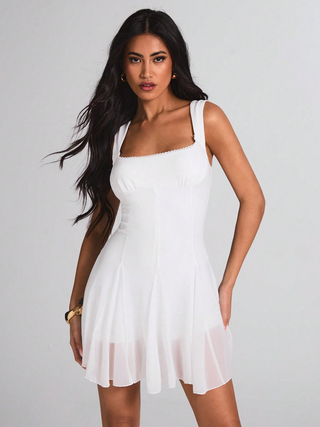 Rochie mini SHEIN, alb