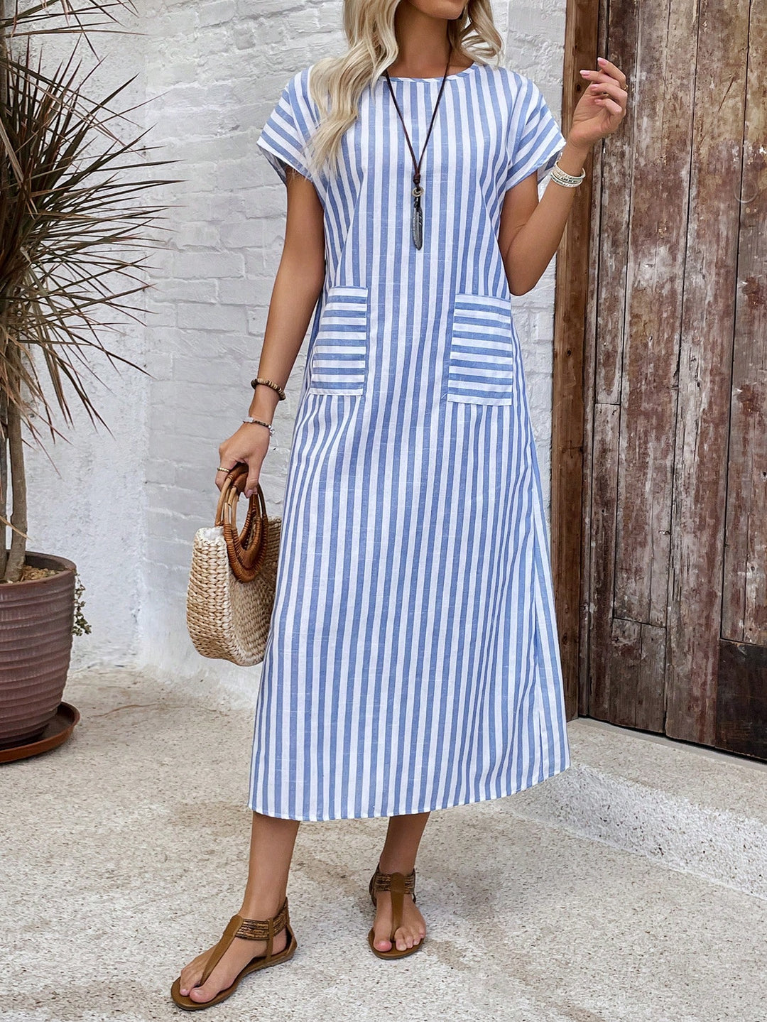 Rochie maxi SHEIN, albastru