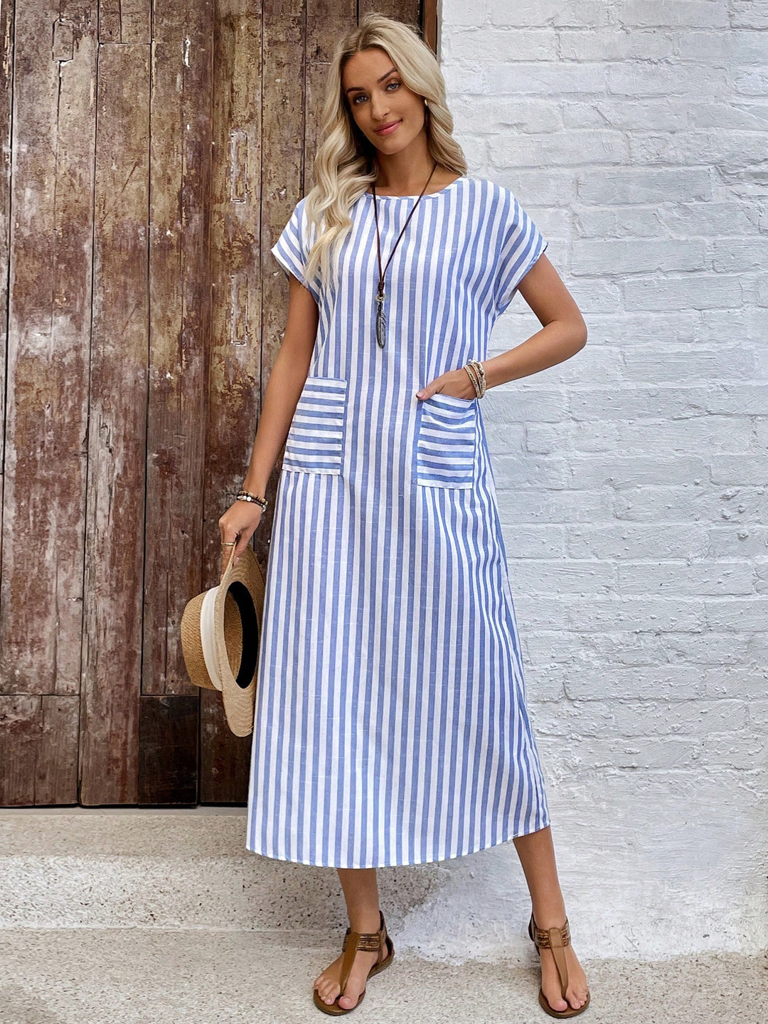 Rochie maxi SHEIN, albastru