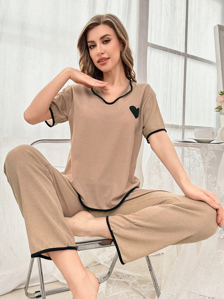 Set pijamale SHEIN, kaki