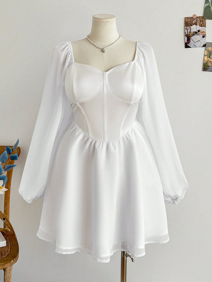 Rochie mini SHEIN, alb