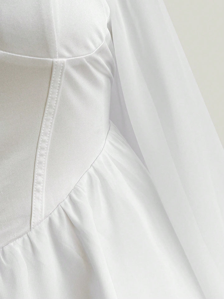 Rochie mini SHEIN, alb