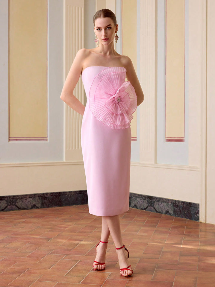 Rochie midi SHEIN, roz