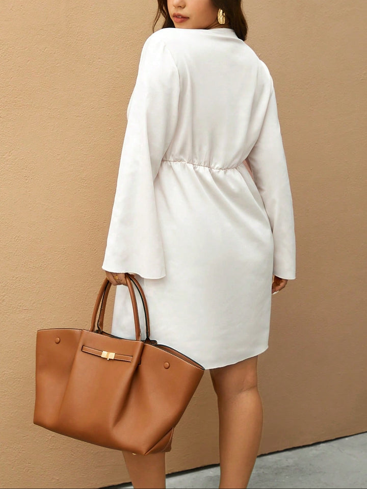 Rochie mini Shein Curve+, crem