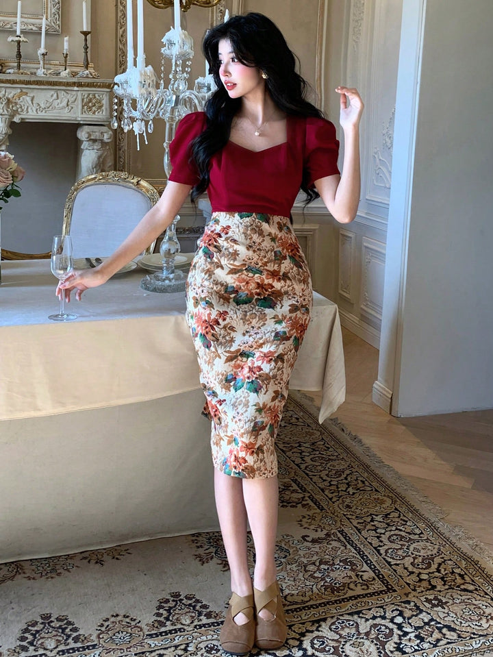 Rochie midi SHEIN, roșu