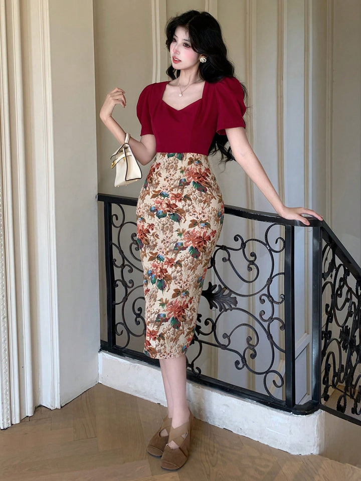 Rochie midi SHEIN, roșu