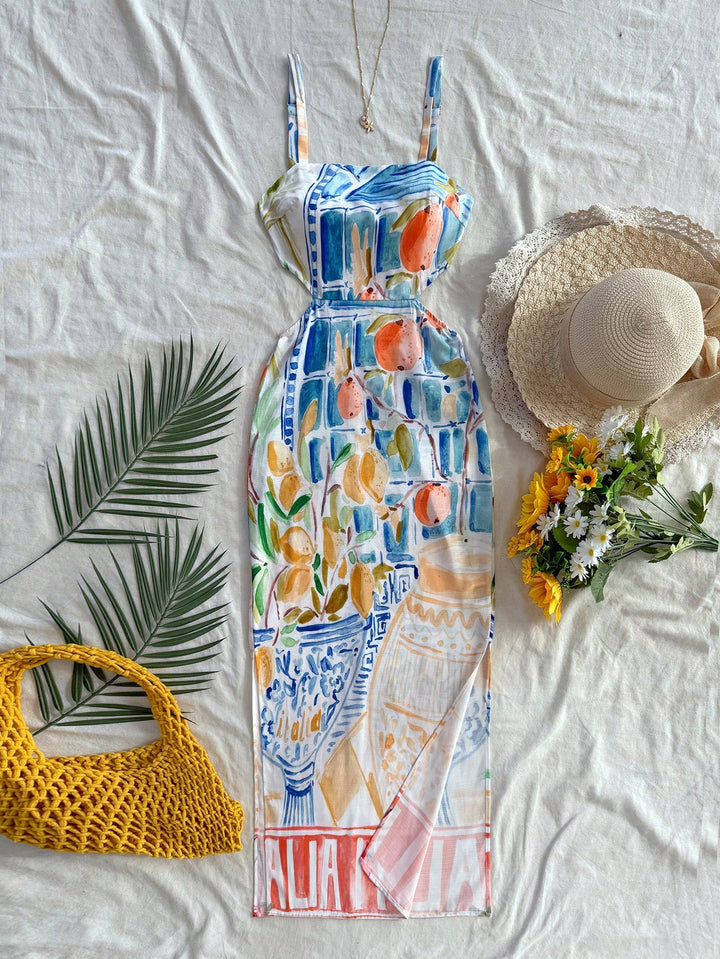 Rochie maxi SHEIN, mix culori