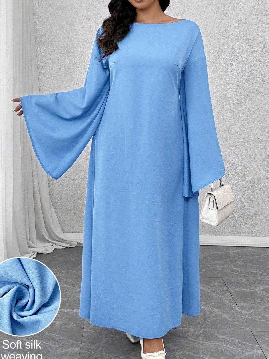 Rochie maxi Shein Curve+, albastru