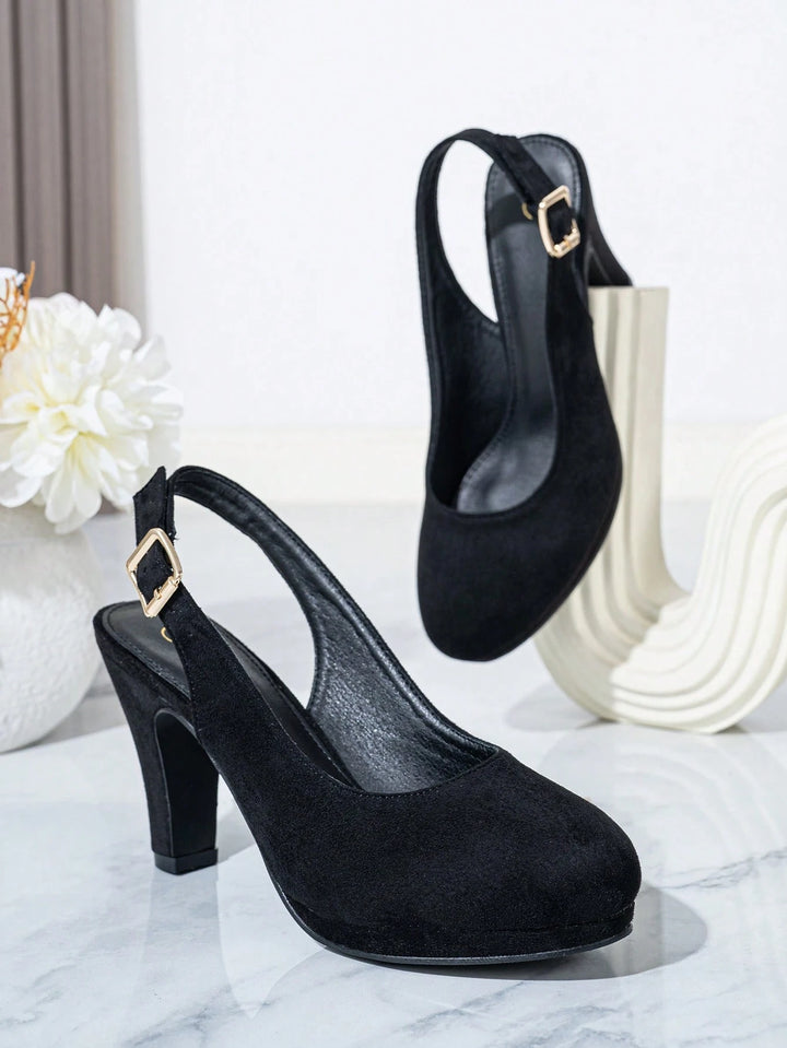 Pantofi cu toc SHEIN, negru