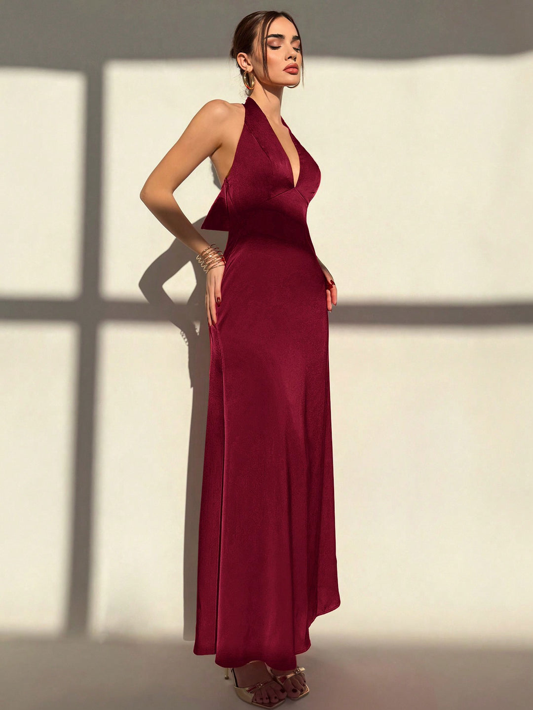Rochie maxi SHEIN, vișiniu