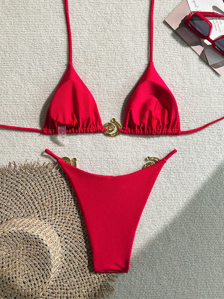 Set bikini SHEIN, roșu