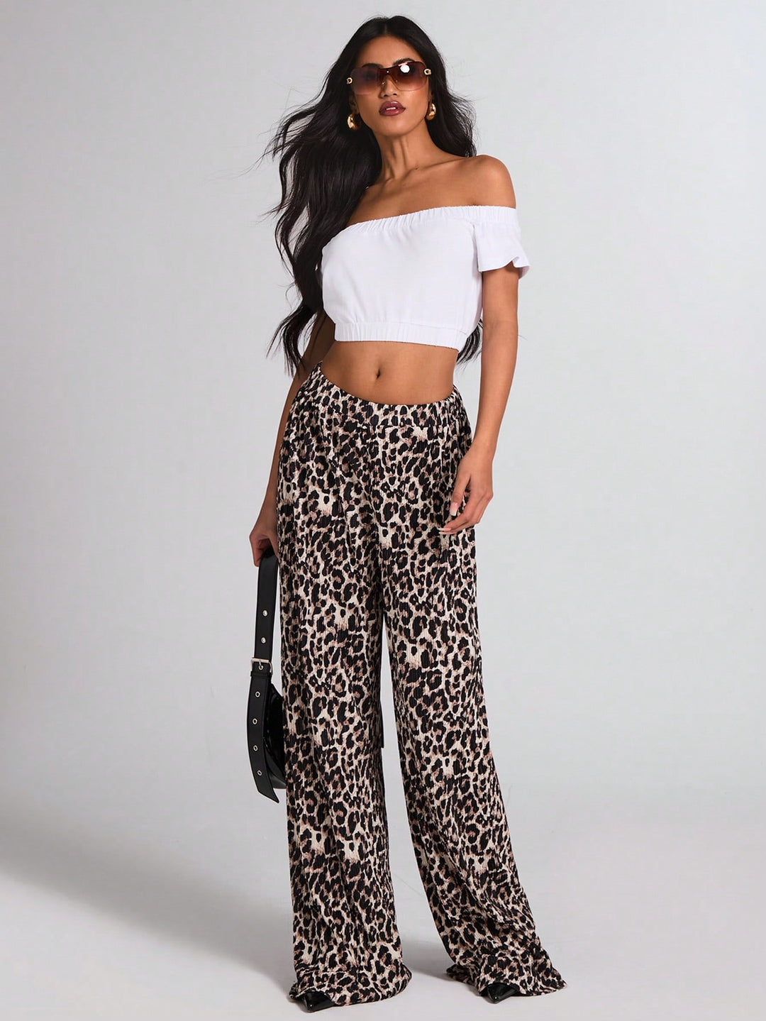 Pantaloni SHEIN, maro