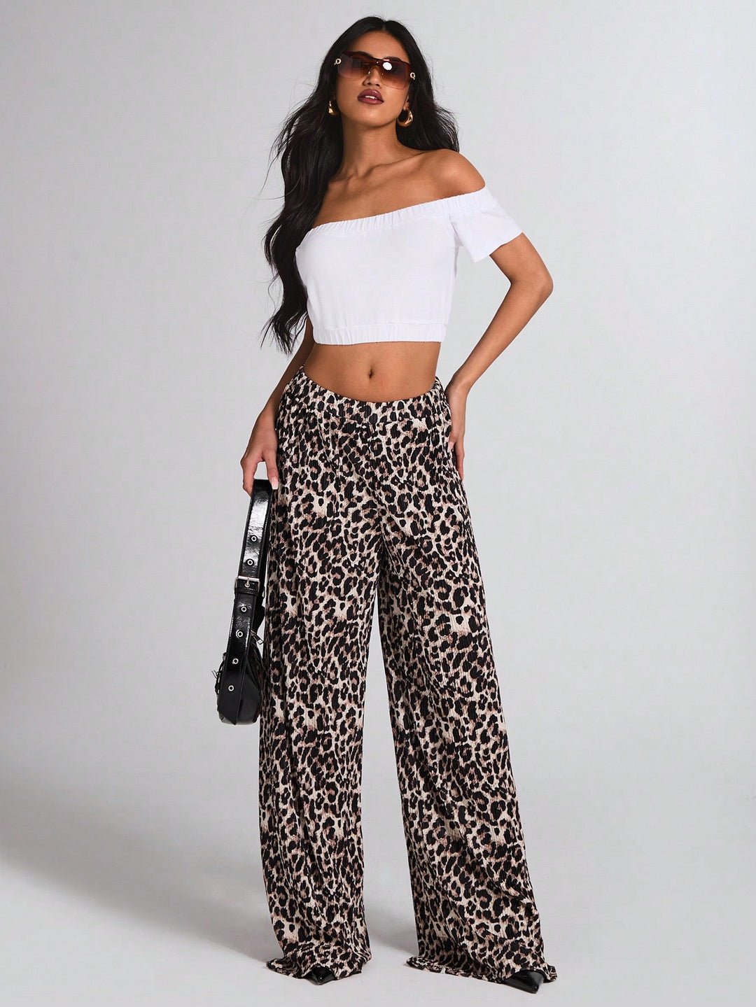 Pantaloni SHEIN, maro