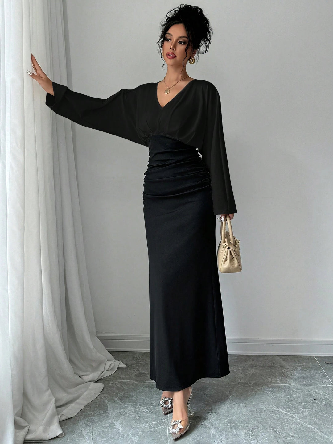 Rochie maxi SHEIN, negru
