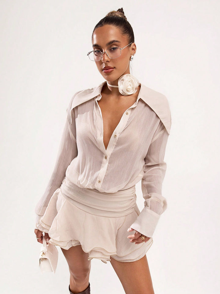 Rochie mini SHEIN, alb