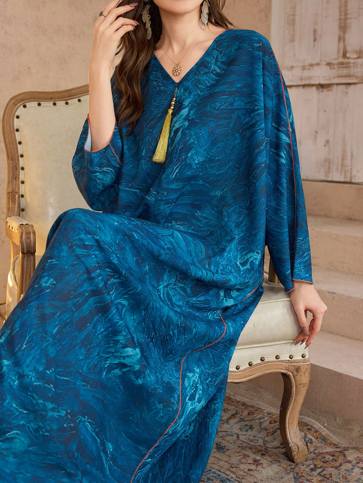 Set caftan și jalabiya SHEIN, verde