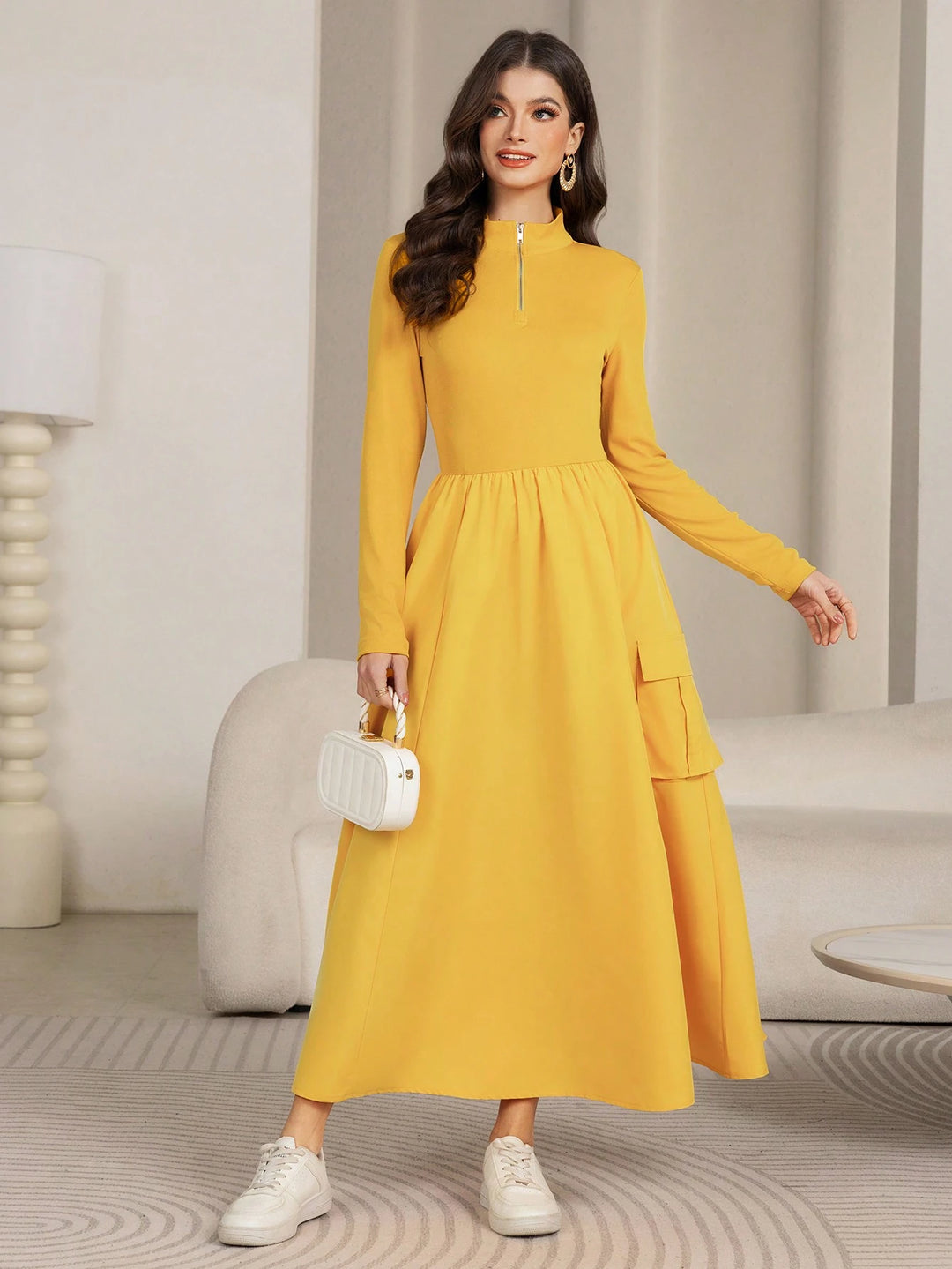 Rochie maxi SHEIN, galben