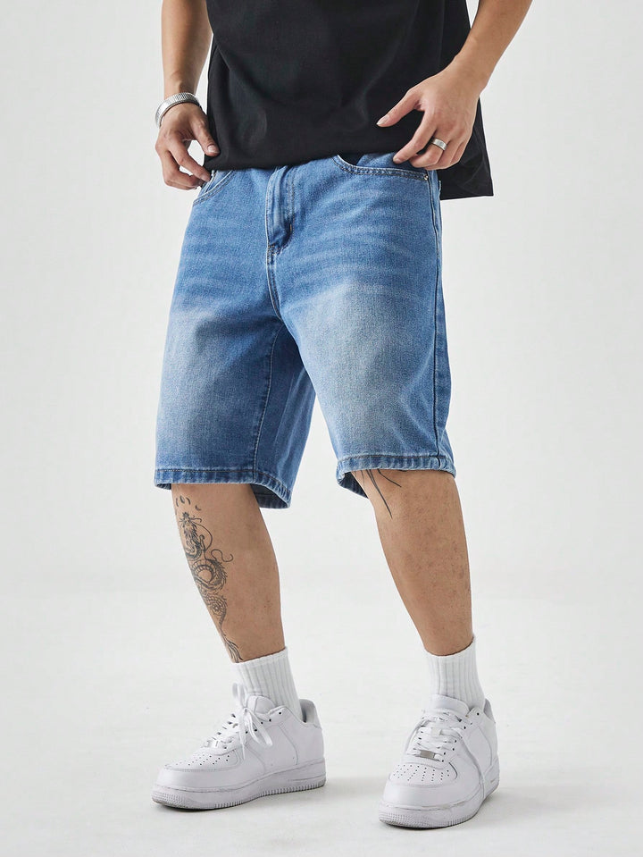 Pantaloni scurți de blugi SHEIN, albastru