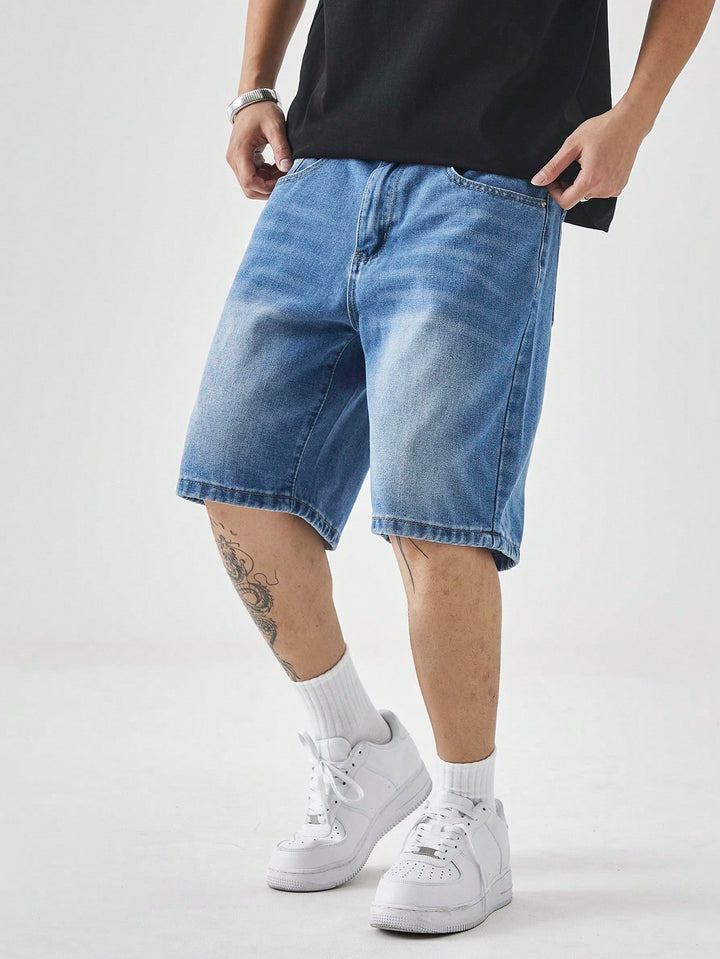 Pantaloni scurți de blugi SHEIN, albastru