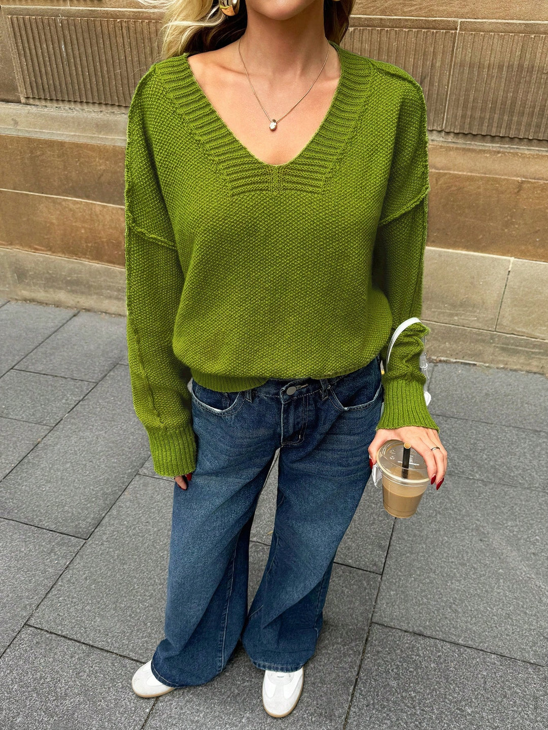 Pulover SHEIN, verde