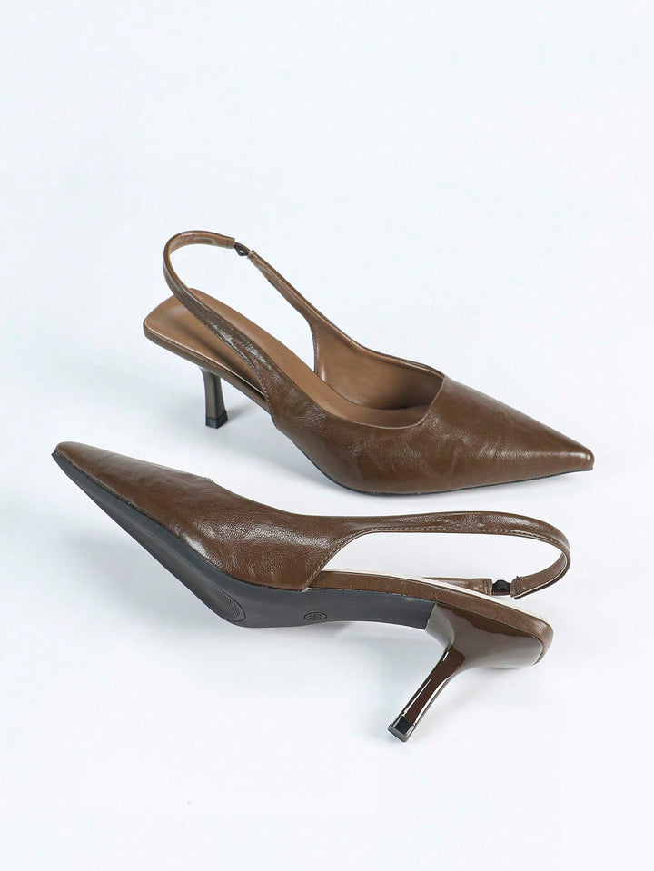 Pantofi cu toc SHEIN, maro