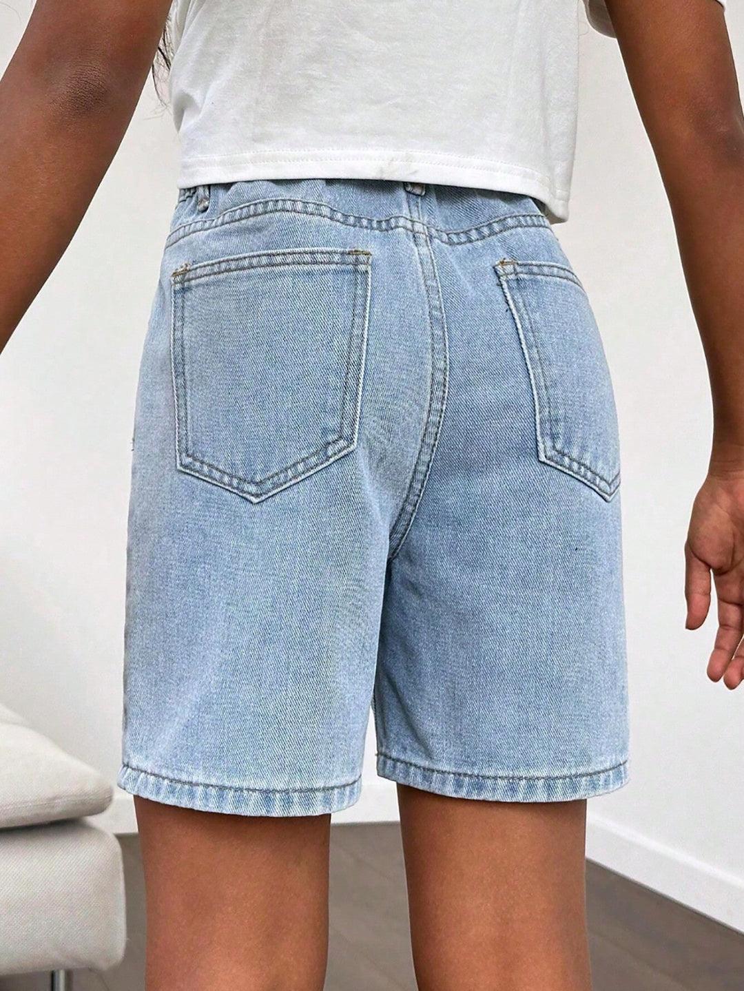 Pantaloni scurți SHEIN, albastru