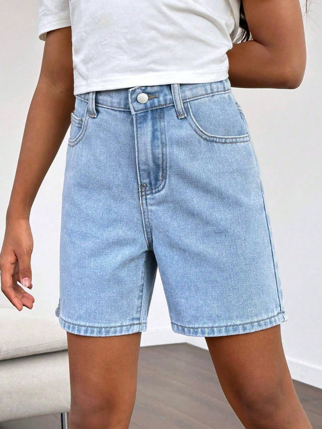 Pantaloni scurți SHEIN, albastru