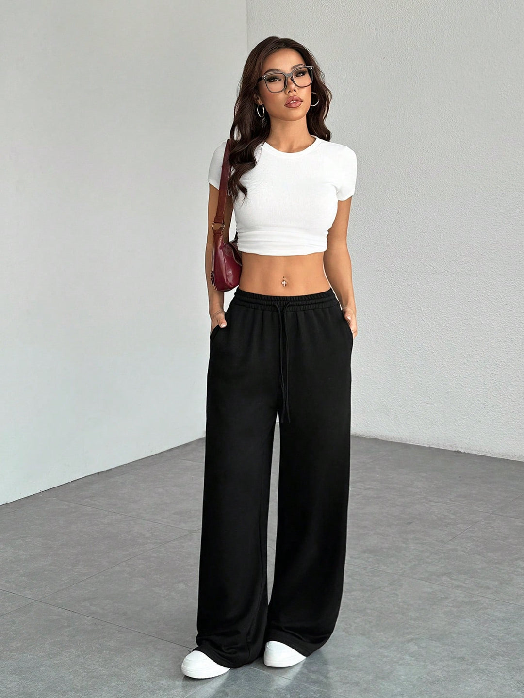 Pantaloni SHEIN, negru