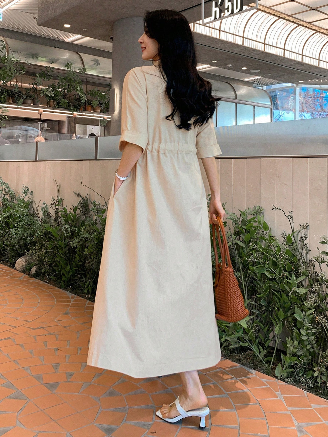 Rochie maxi SHEIN, portocaliu