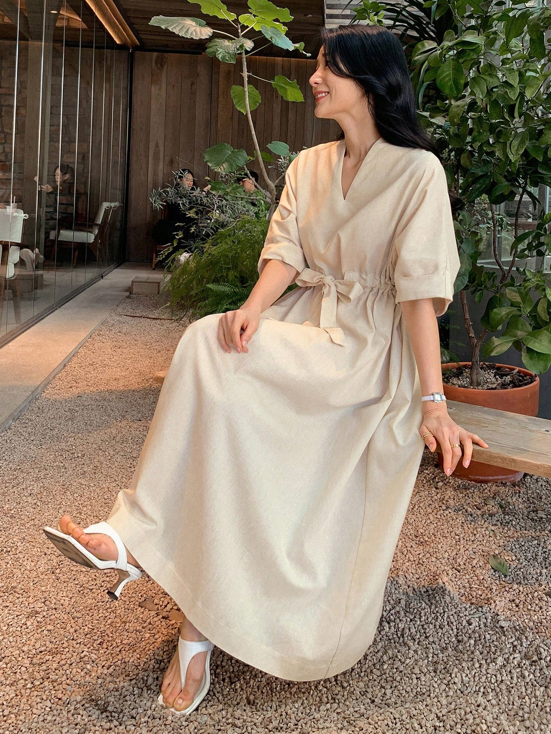 Rochie maxi SHEIN, portocaliu