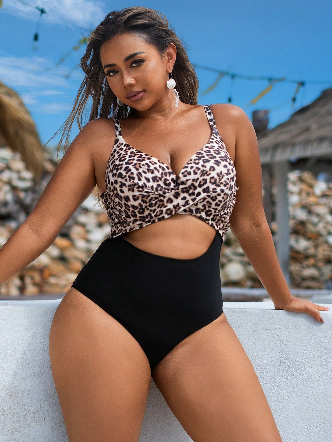 Costum de baie SHEIN, mix culori