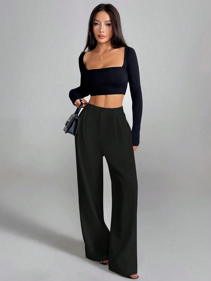 Pantaloni SHEIN, negru