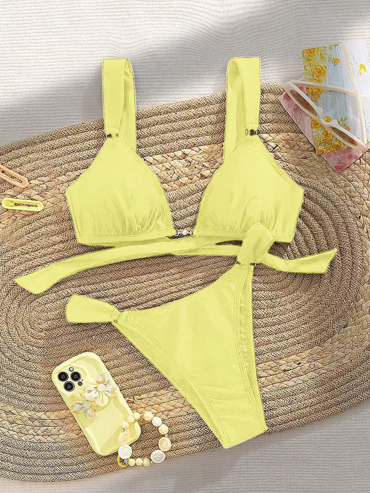 Costum de baie SHEIN, galben
