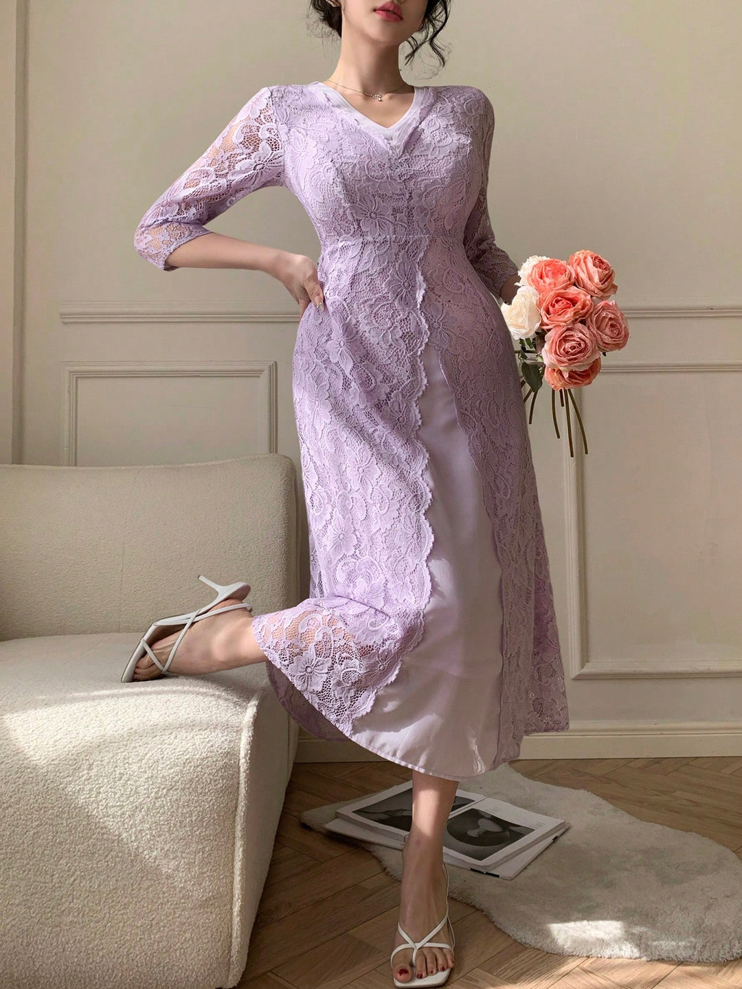 Rochie midi Shein, mov
