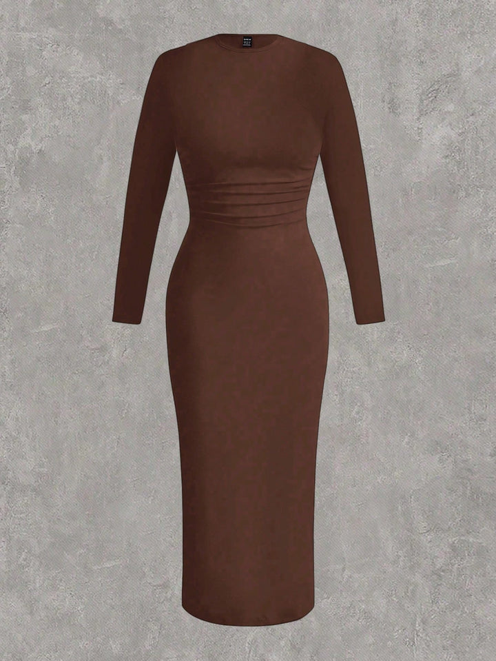 Rochie midi SHEIN, maro