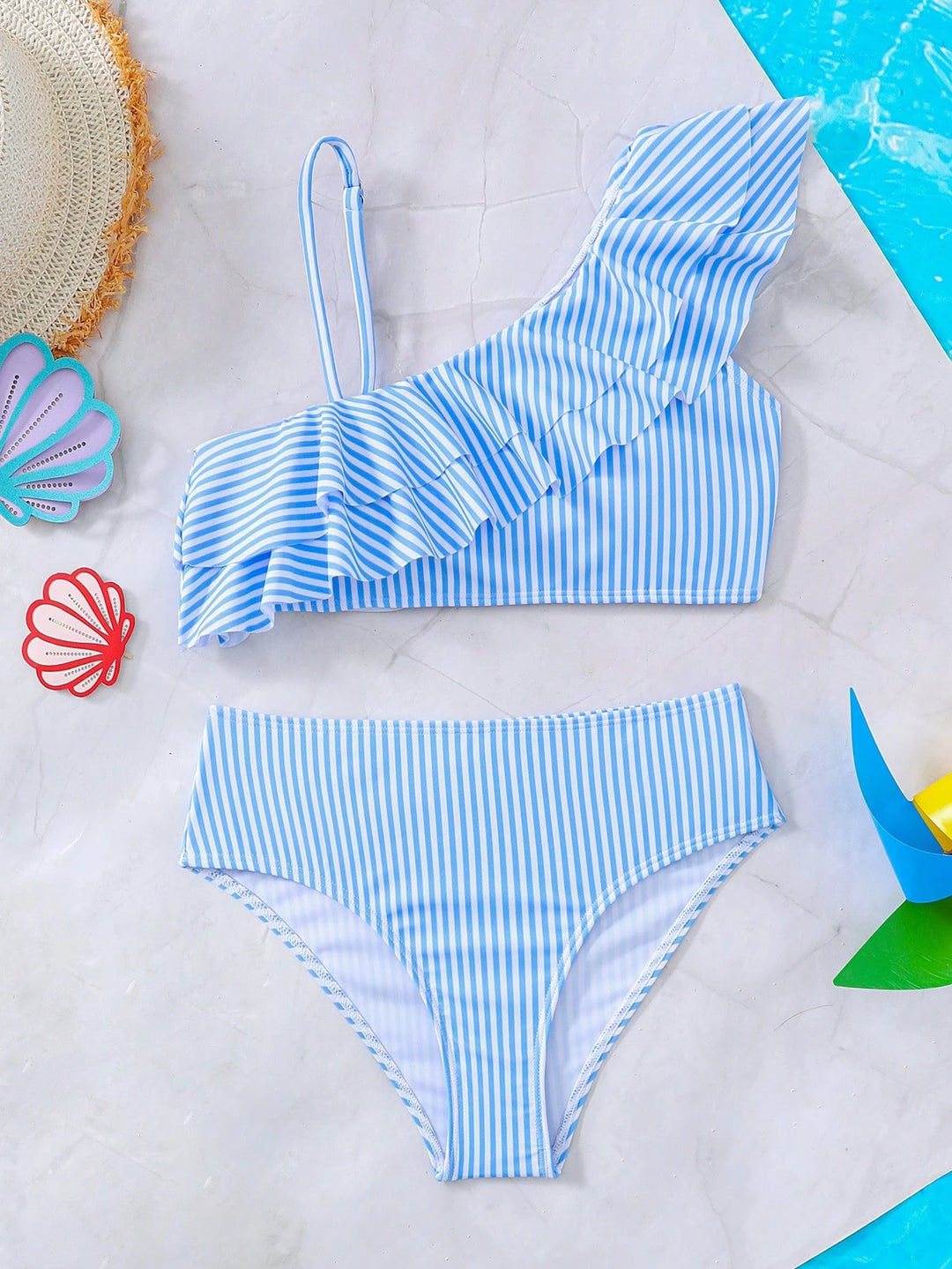 Costum de baie SHEIN, albastru