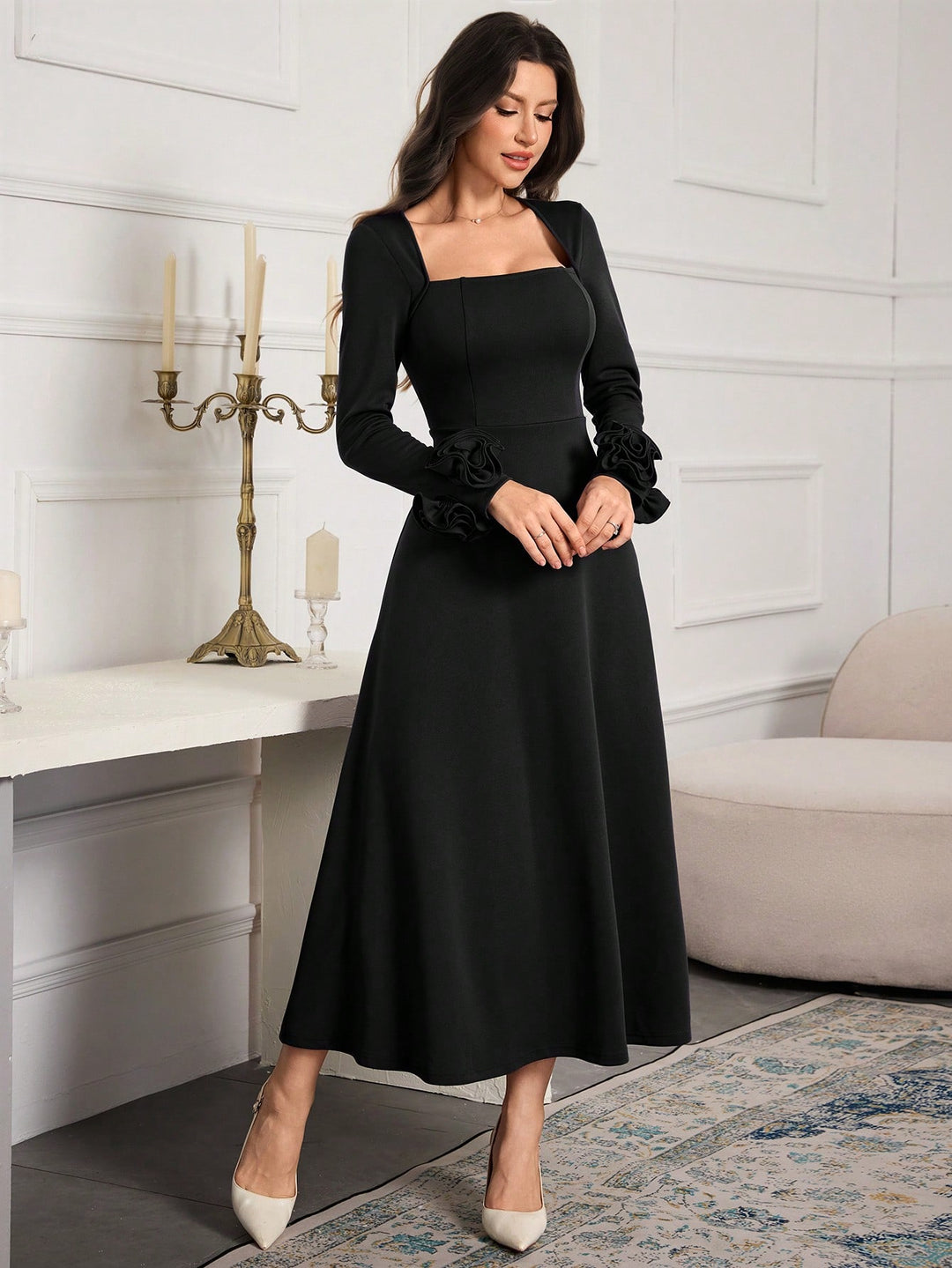 Rochie maxi SHEIN, negru