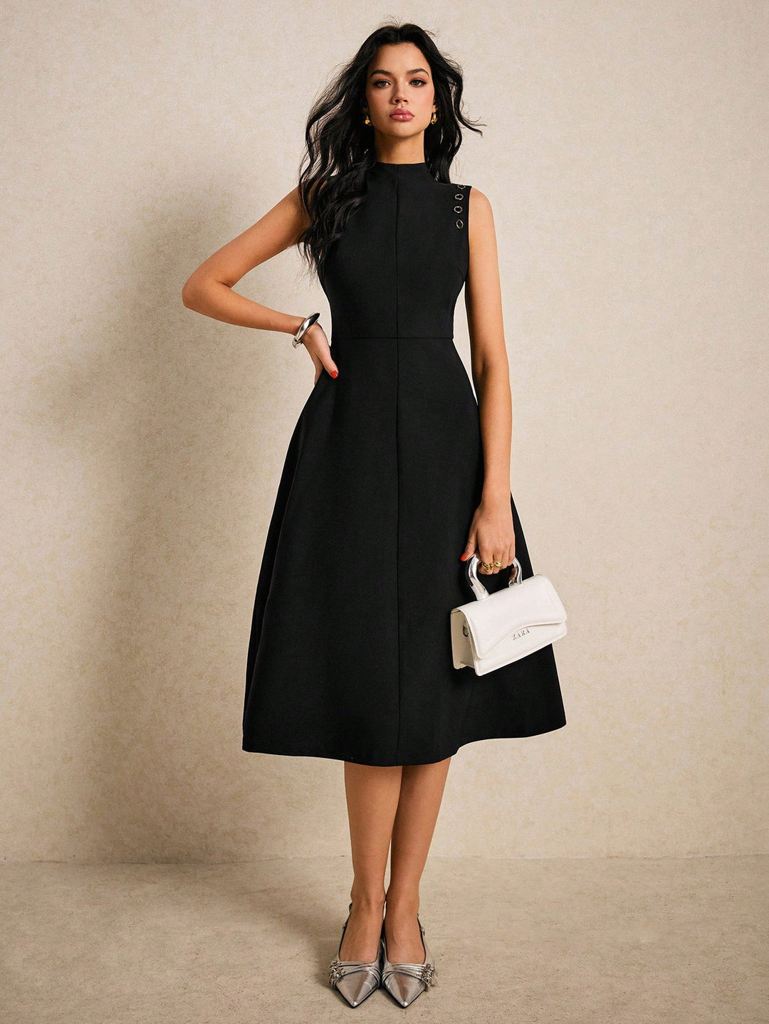 Rochie midi SHEIN, negru