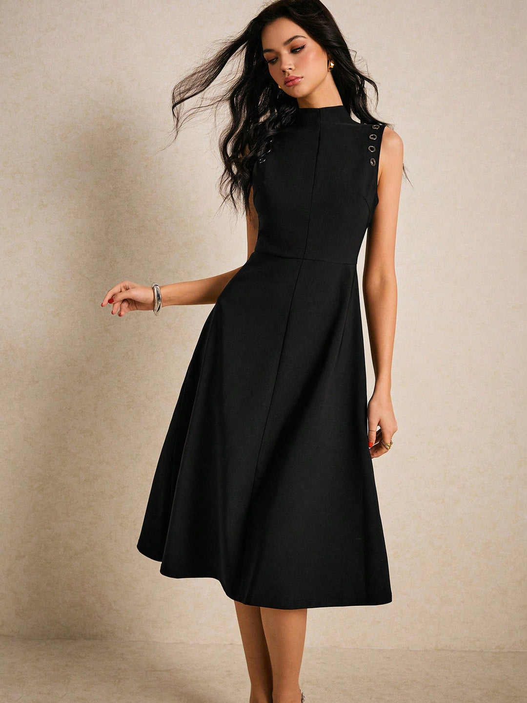 Rochie midi SHEIN, negru