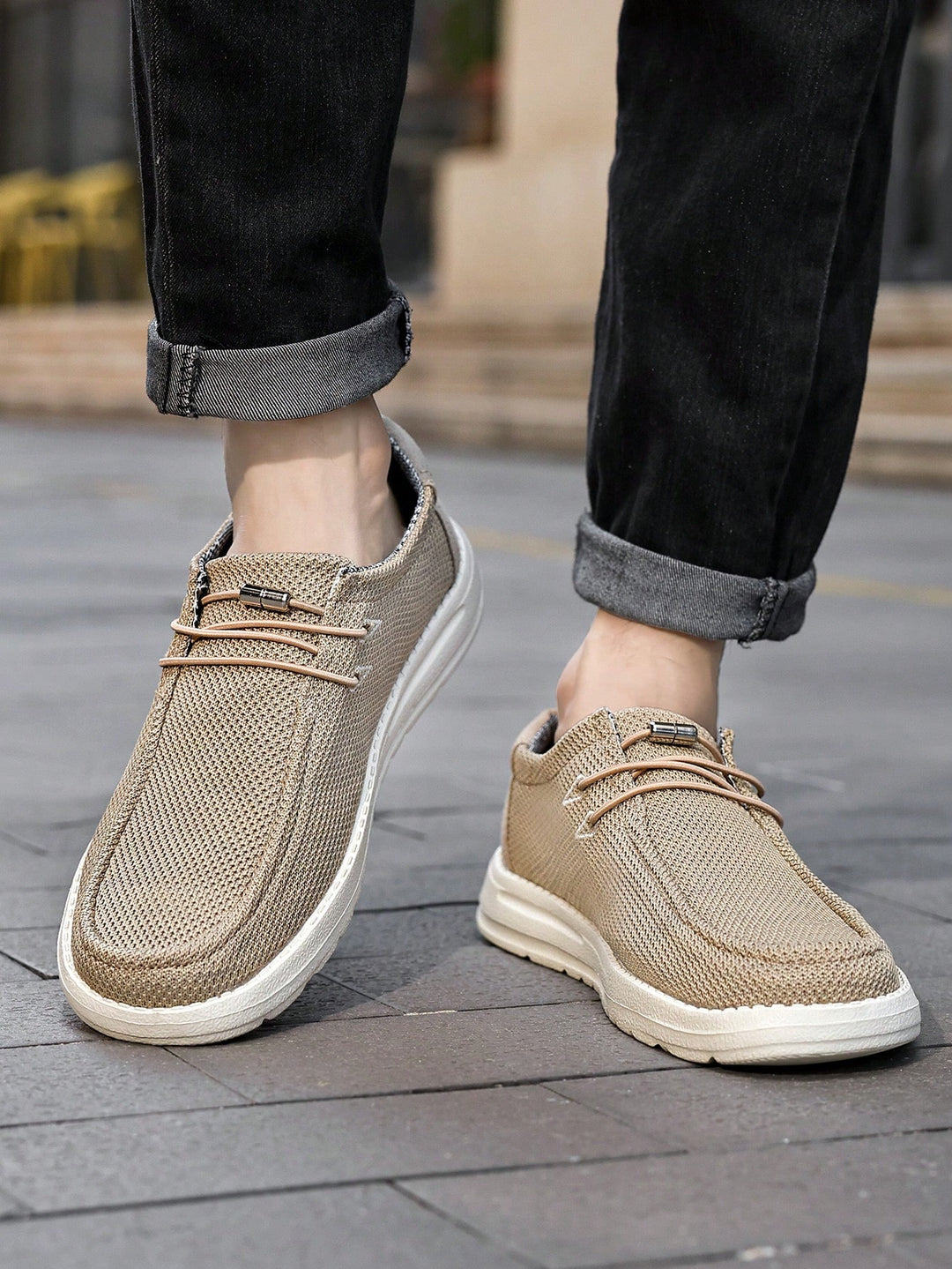 Mocasini SHEIN, kaki