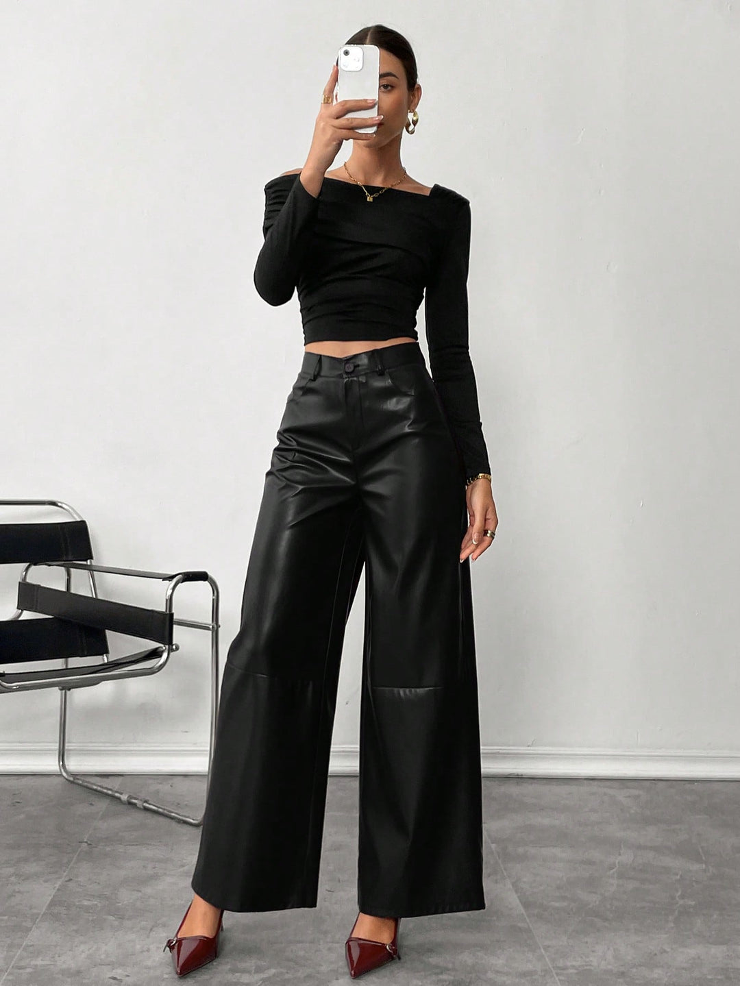 Pantaloni SHEIN, negru