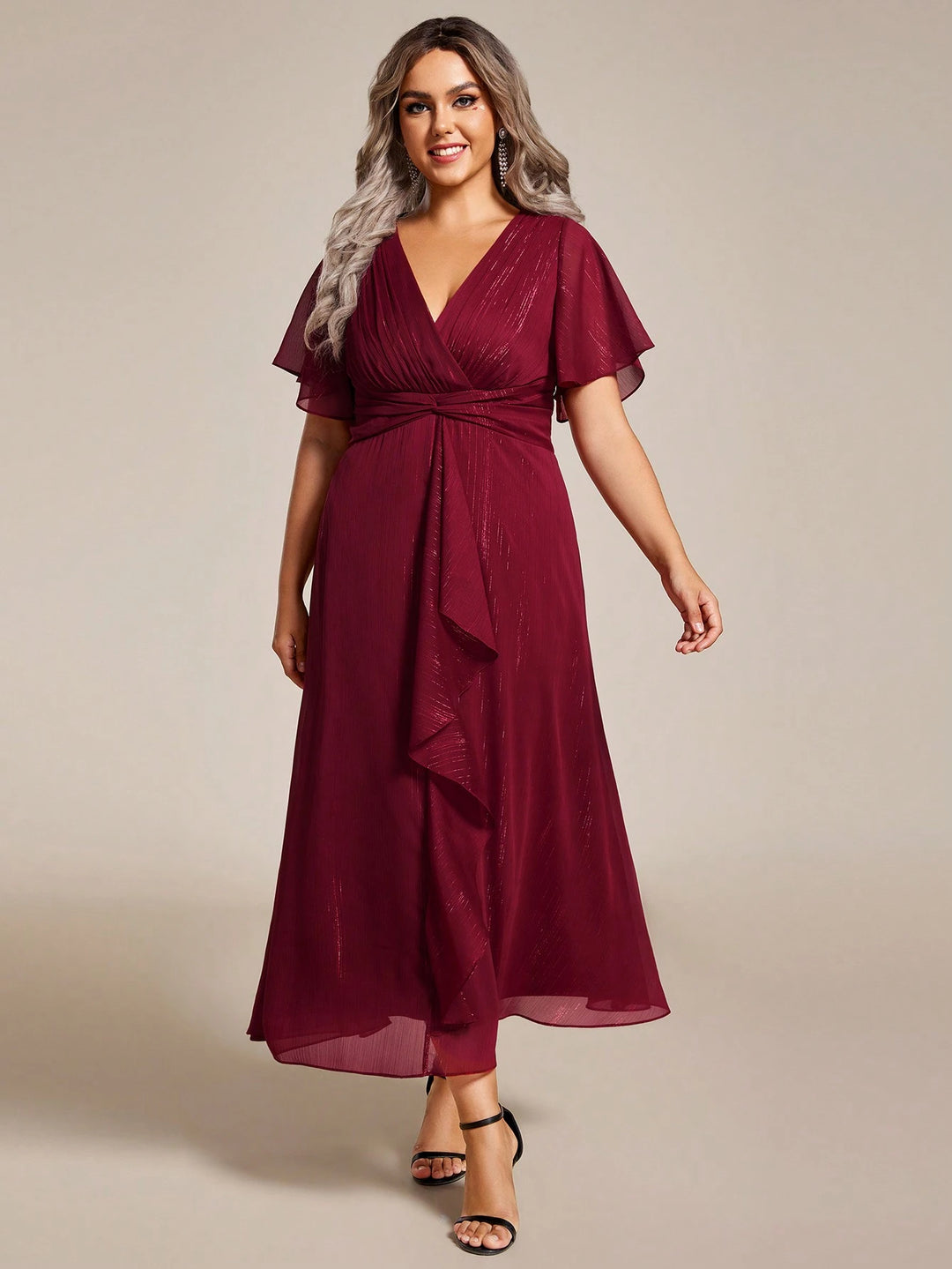Rochie maxi SHEIN, vișiniu