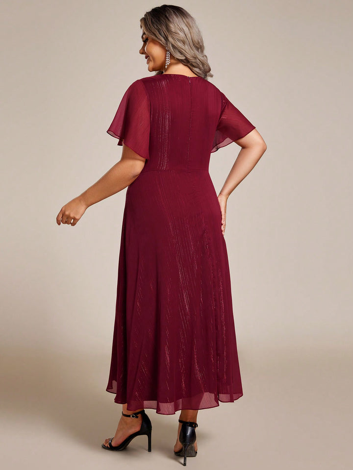 SHEIN maxi ruha, bordó