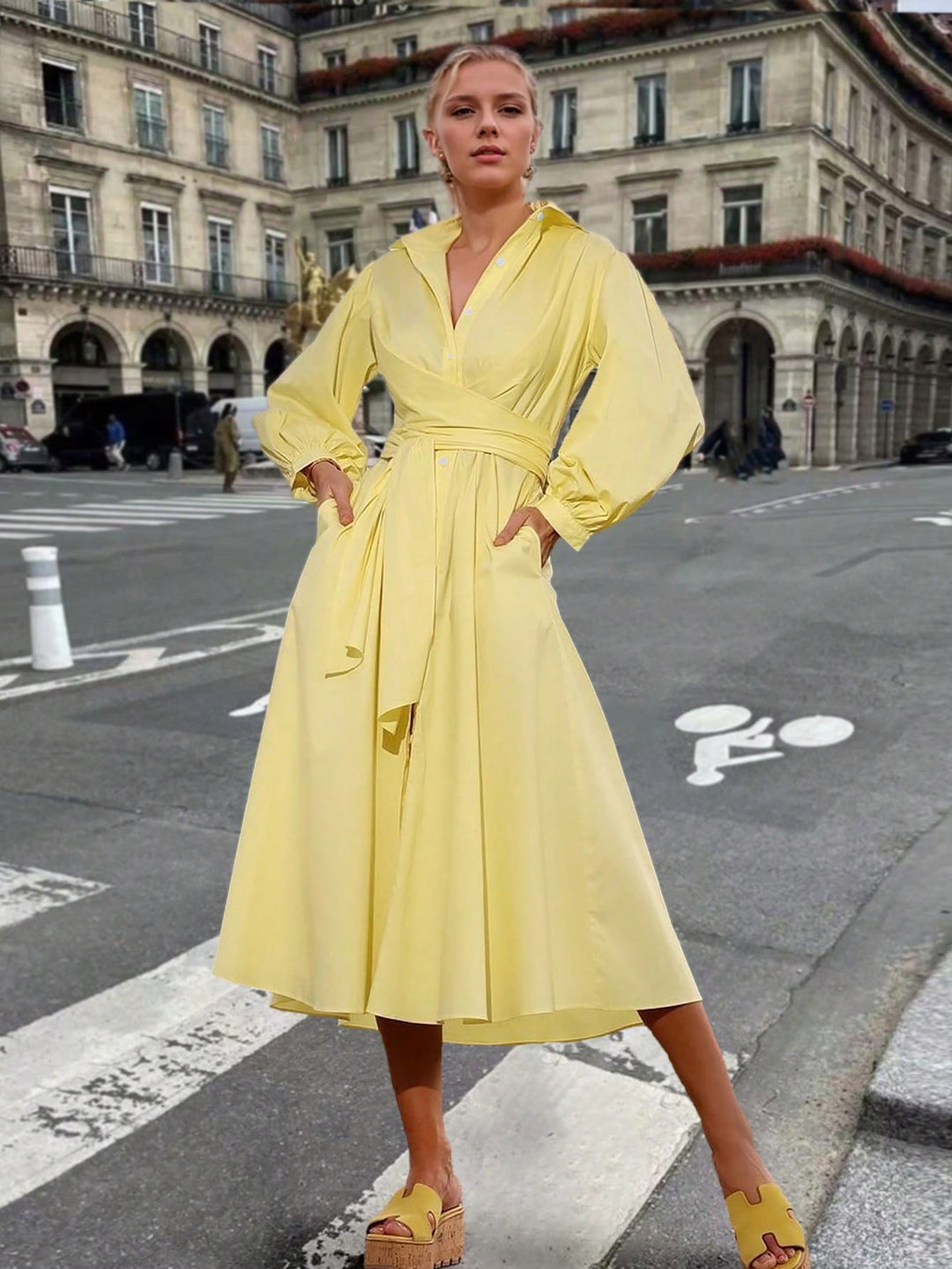 Rochie maxi SHEIN, galben