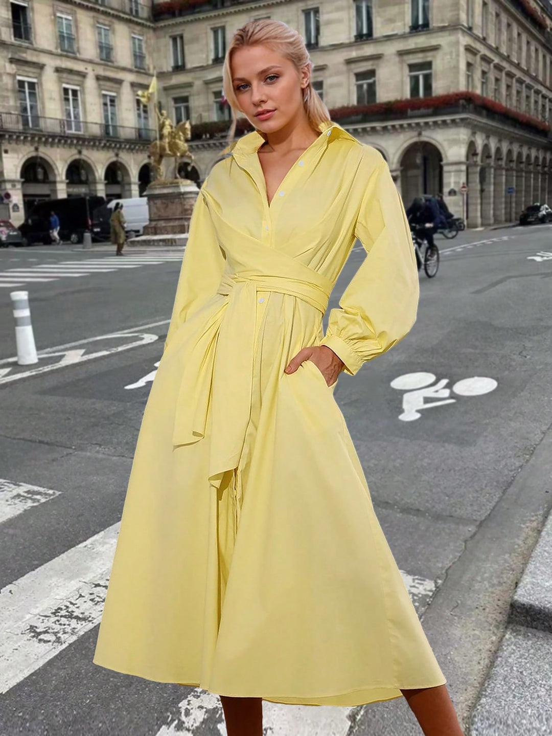 Rochie maxi SHEIN, galben
